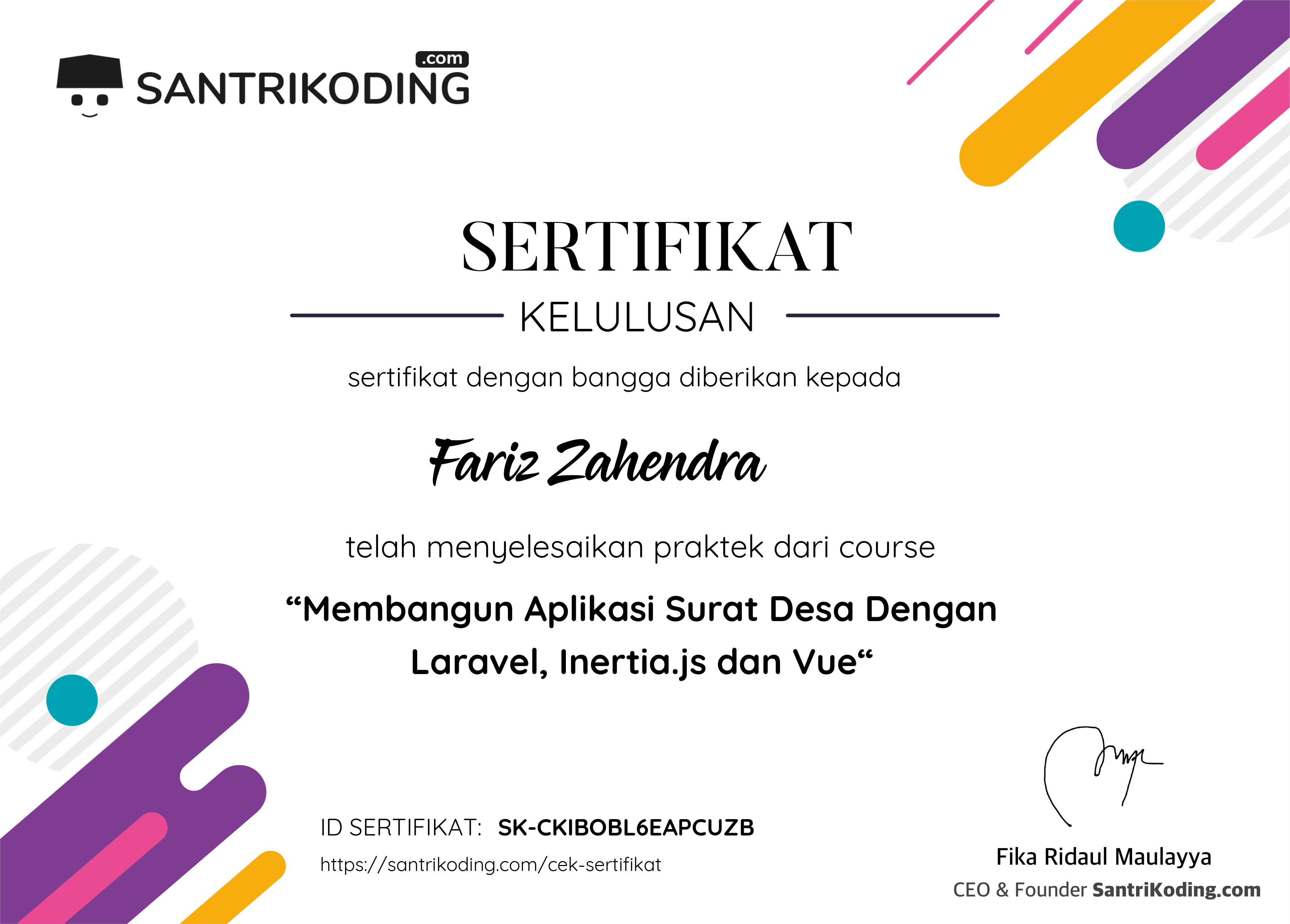 Sertifikat SK-CKIBOBL6EAPCUZB