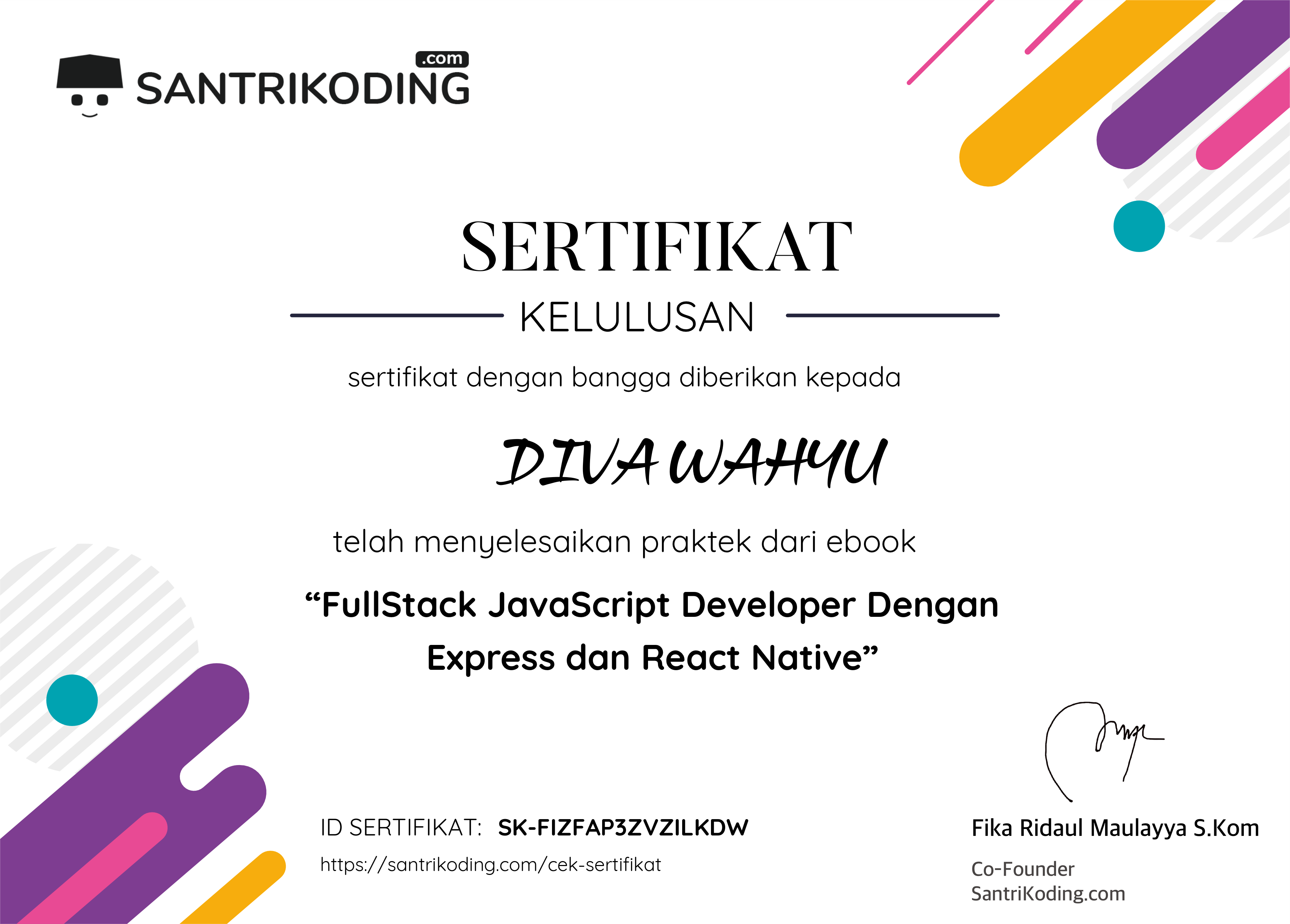 Sertifikat SK-FIZFAP3ZVZILKDW