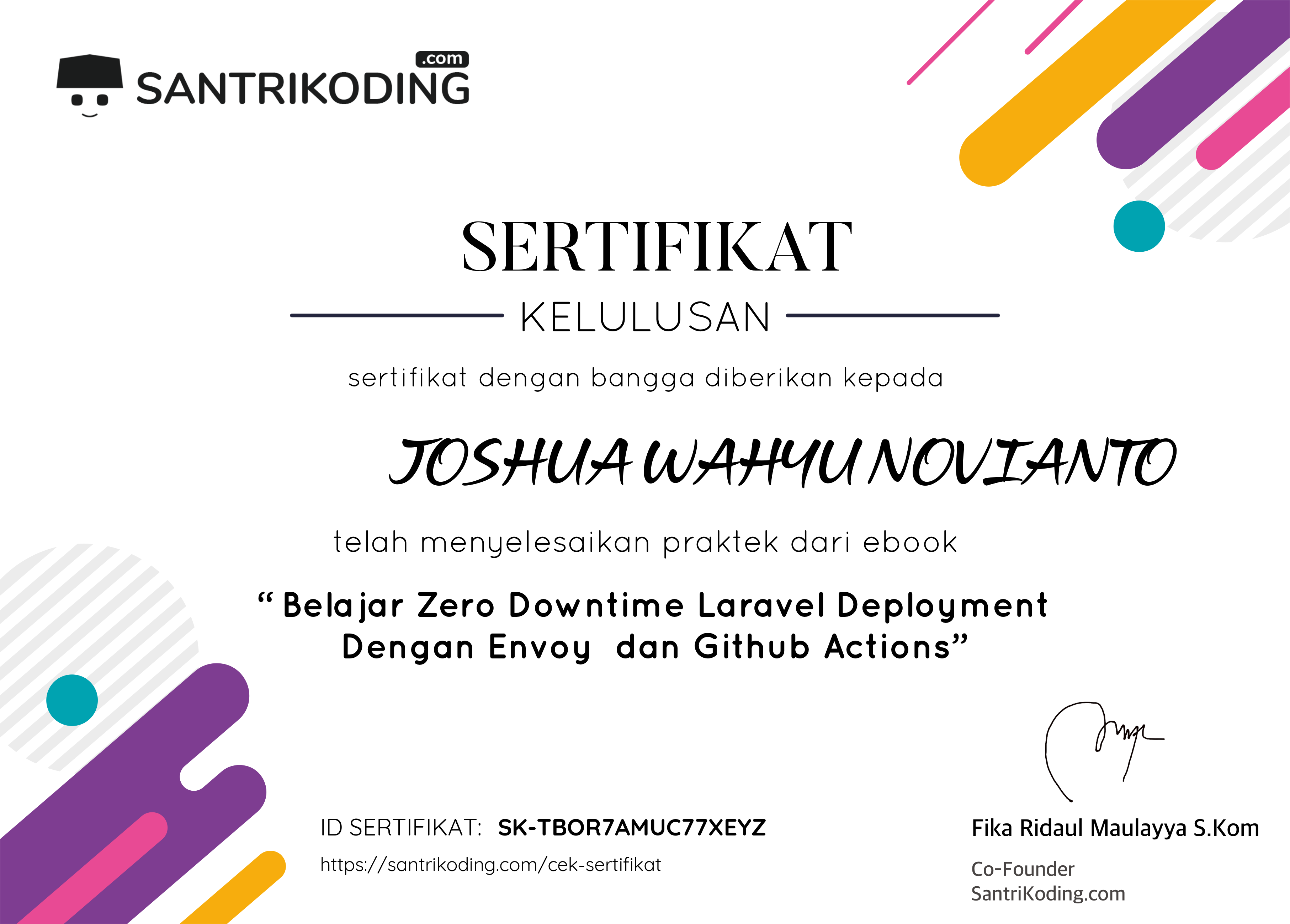 Sertifikat SK-TBOR7AMUC77XEYZ