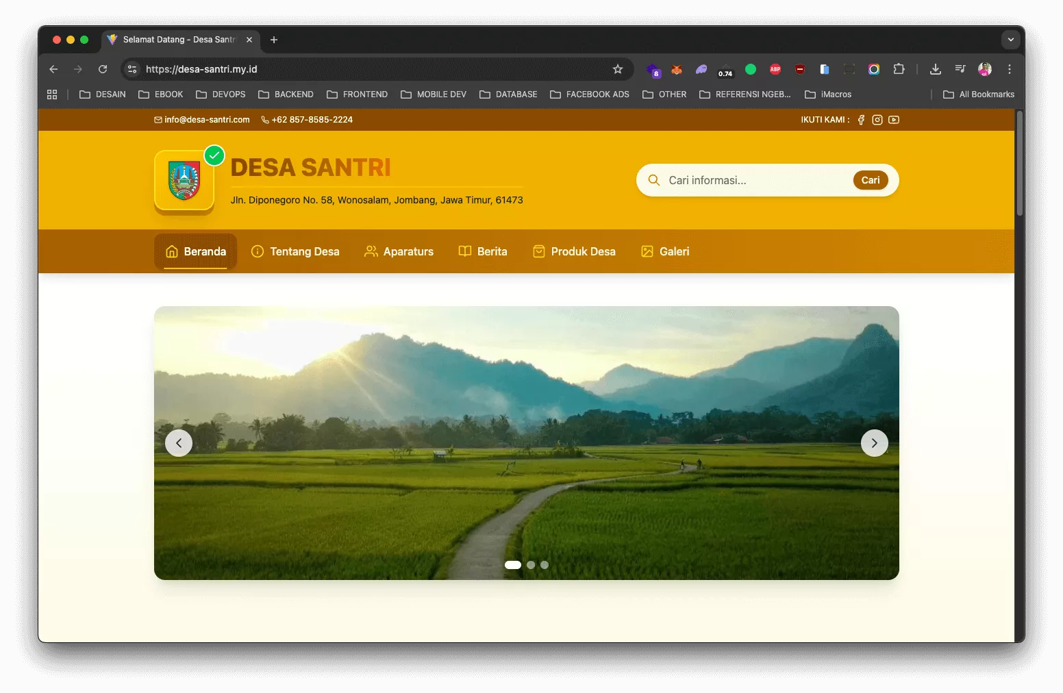 Halaman Homepage