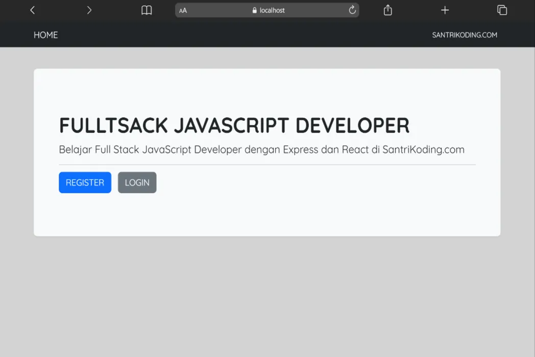 Fullstack Express dan React