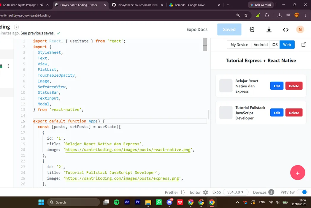 Learning Rreact Native