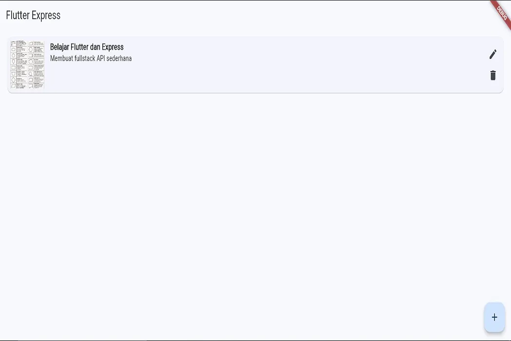 Aplikasi CRUD Post Express Flutter
