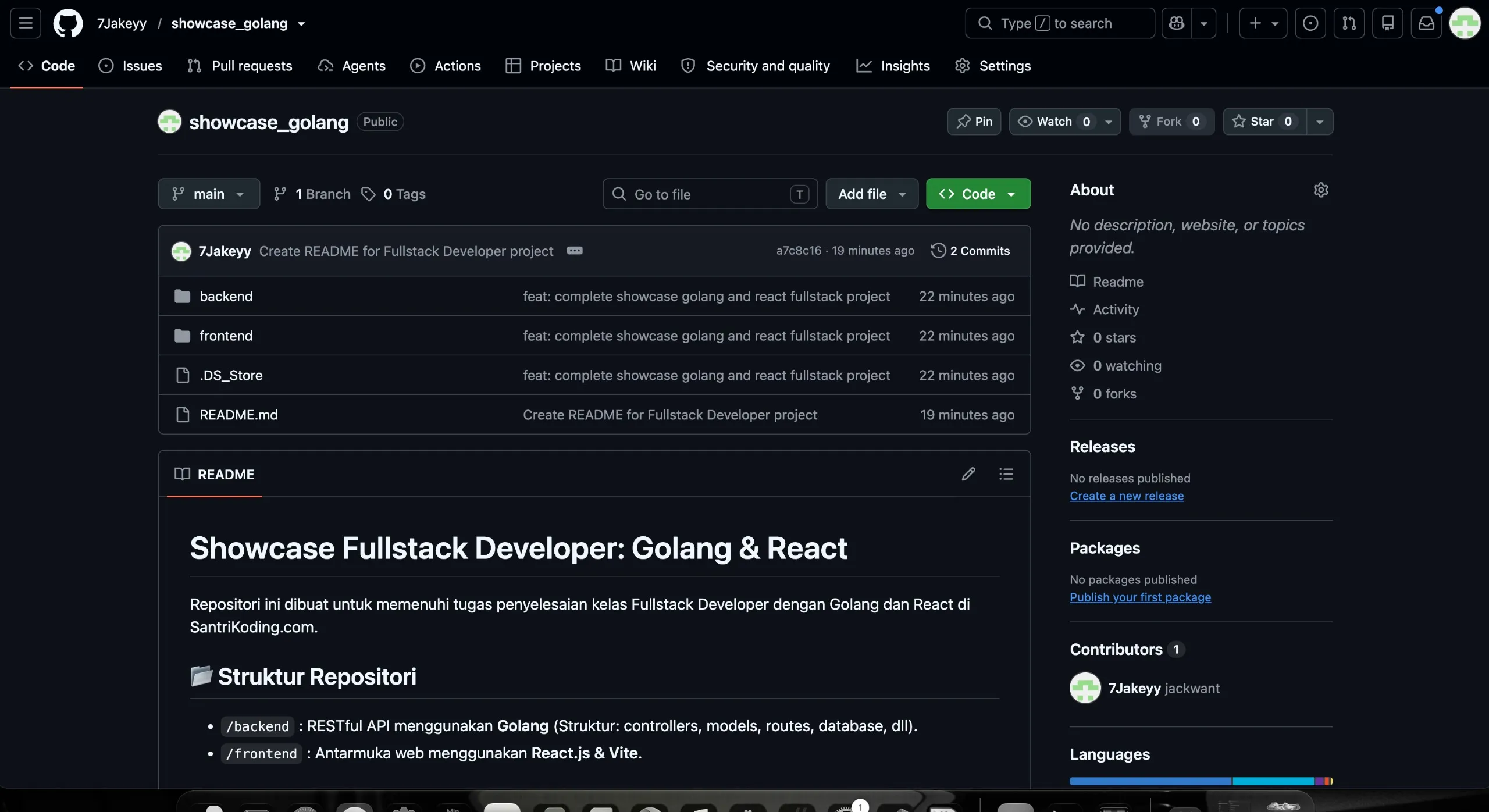 showcase golang
