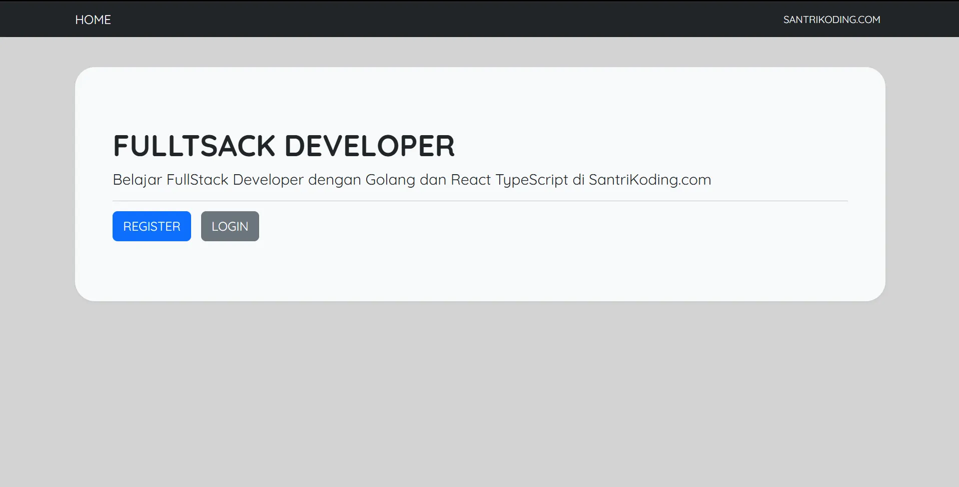 Fullstack Golang React