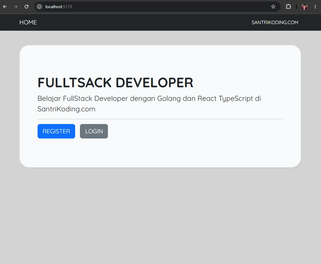 Membuat Website dengan integrasi Golang dan React